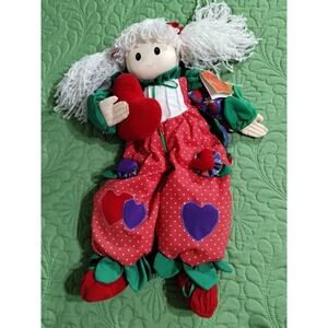 Little Treasures By Joelson Industries Plush Rag Doll Yarn Hair 1998 W/ Tags 17"